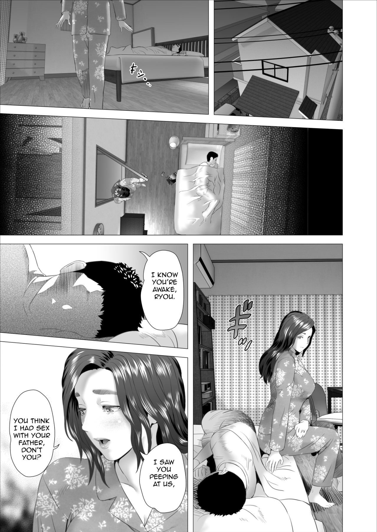 Hentai Manga Comic-Neighborhood Seduction. Son Making Love to His Mother Beside Her Husband-Read-7